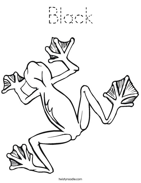 Tree Frog Coloring Page