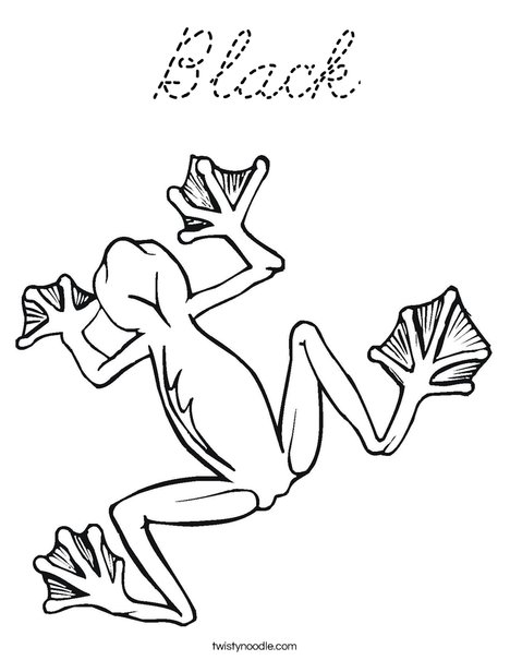 Tree Frog Coloring Page