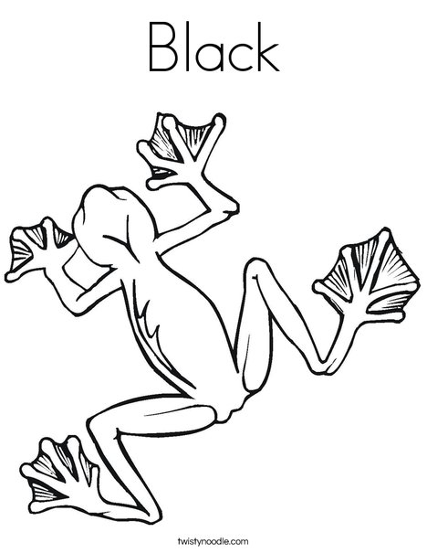 Tree Frog Coloring Page