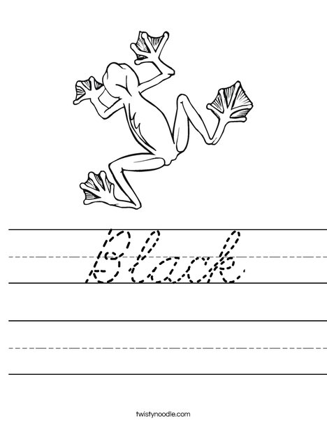 Tree Frog Worksheet