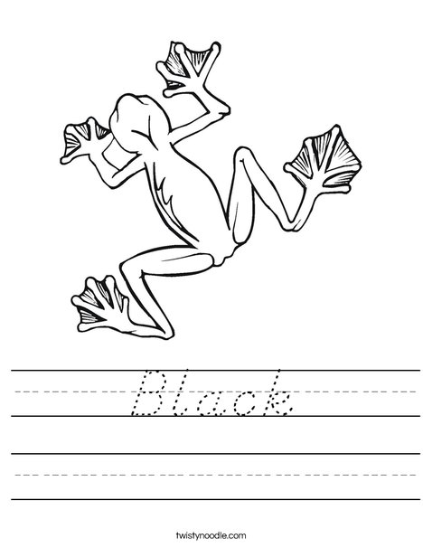 Tree Frog Worksheet