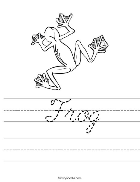 Tree Frog Worksheet