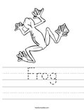 Frog Worksheet