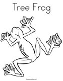 Tree Frog Coloring Page