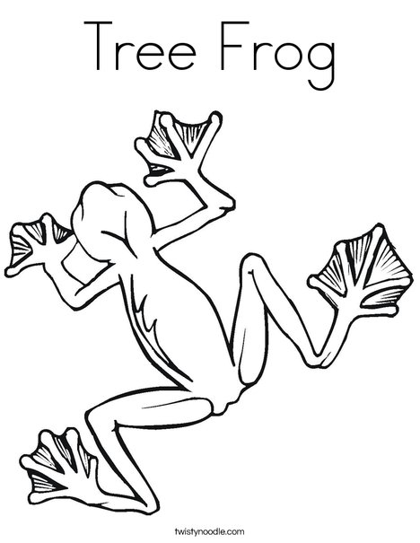 Tree Frog Coloring Page