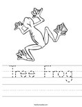 Tree Frog Worksheet