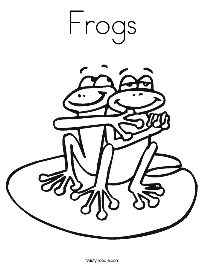 Frogs Coloring Page