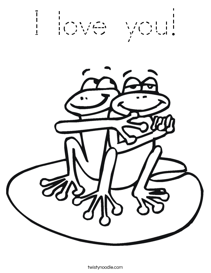 I love you! Coloring Page