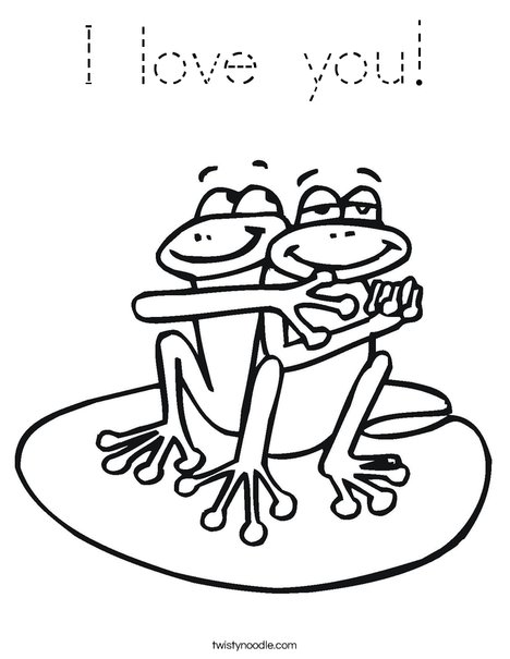 Two Frogs Coloring Page
