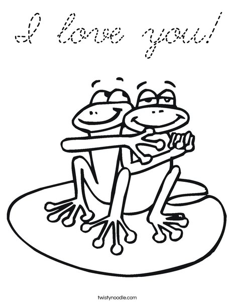 Two Frogs Coloring Page