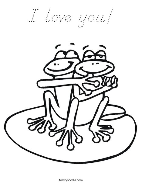 Two Frogs Coloring Page