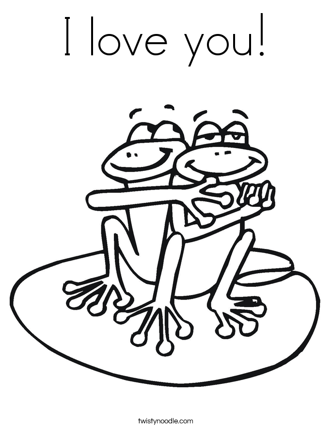 I love you! Coloring Page