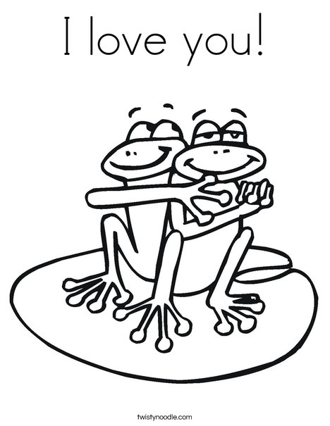 Two Frogs Coloring Page
