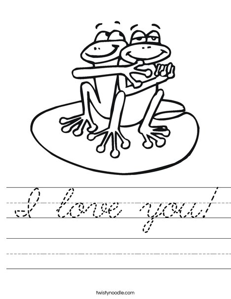 Two Frogs Worksheet