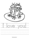 I love you! Worksheet