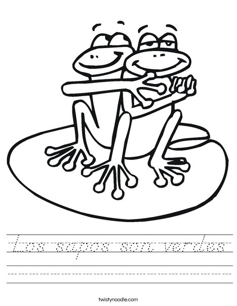 Two Frogs Worksheet
