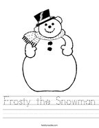Frosty the Snowman Handwriting Sheet