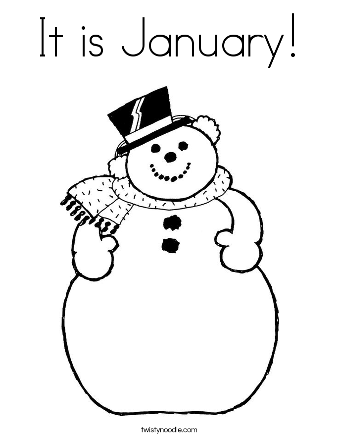 It is January! Coloring Page
