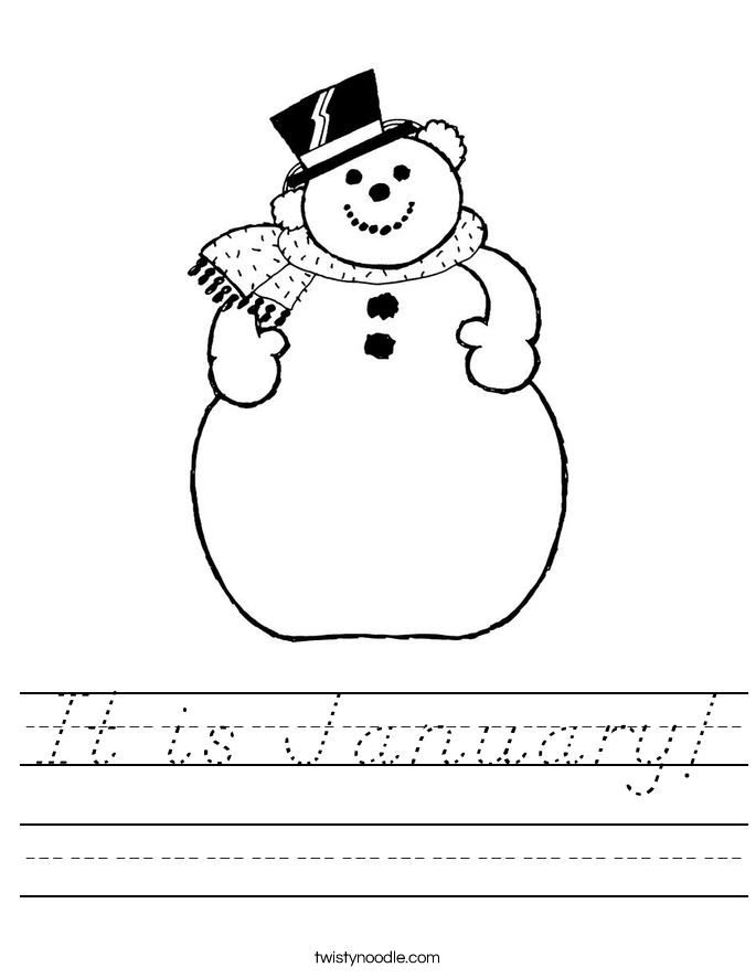 It is January! Worksheet