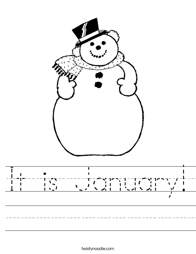 It is January! Worksheet