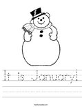It is January! Worksheet
