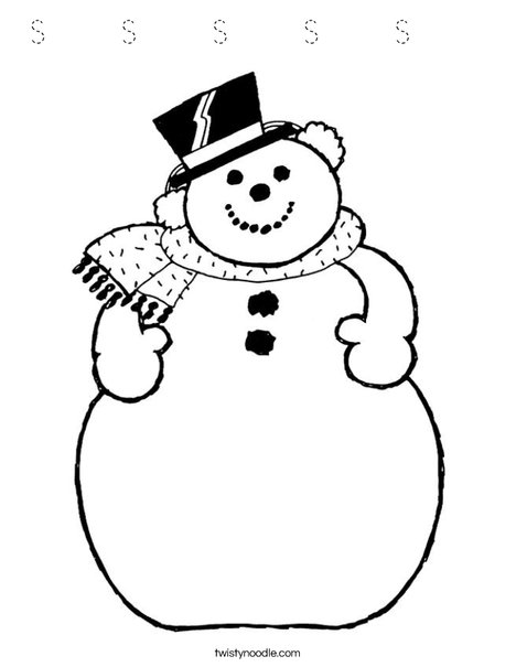 Frosty the Snowman Coloring Page