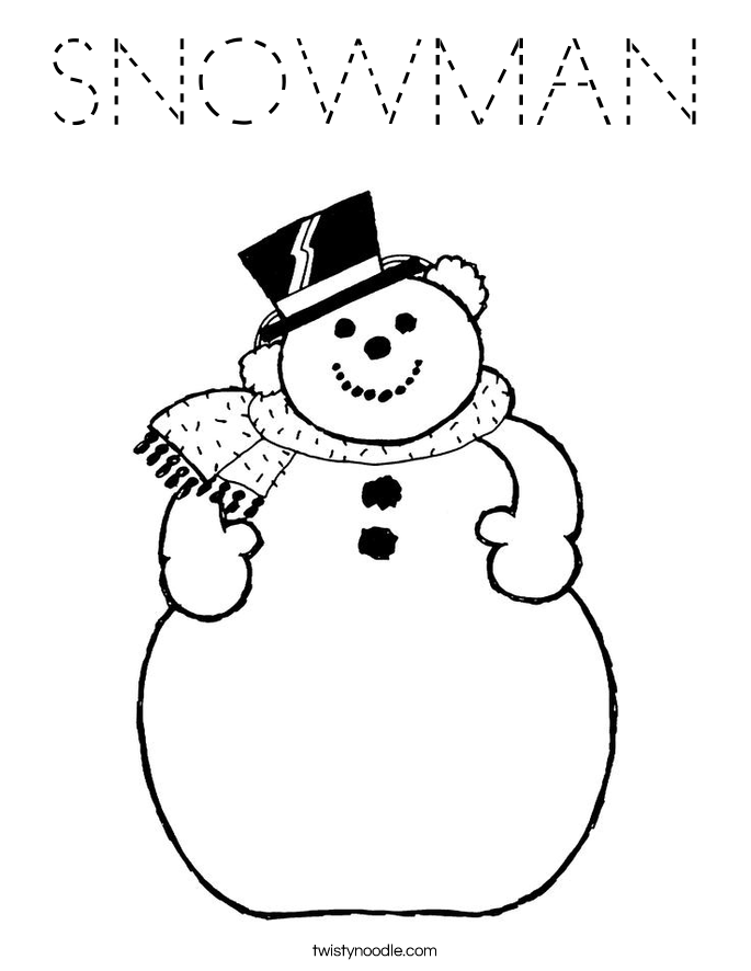 SNOWMAN Coloring Page