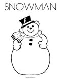 SNOWMAN Coloring Page