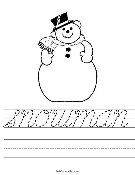 Frosty the Snowman Worksheet