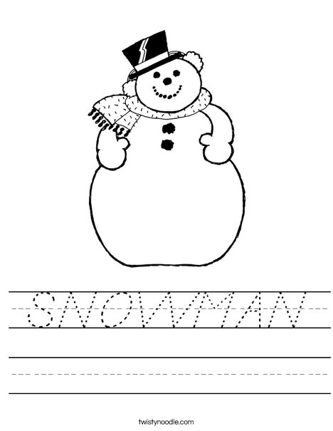 Frosty the Snowman Worksheet