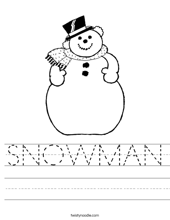 SNOWMAN Worksheet