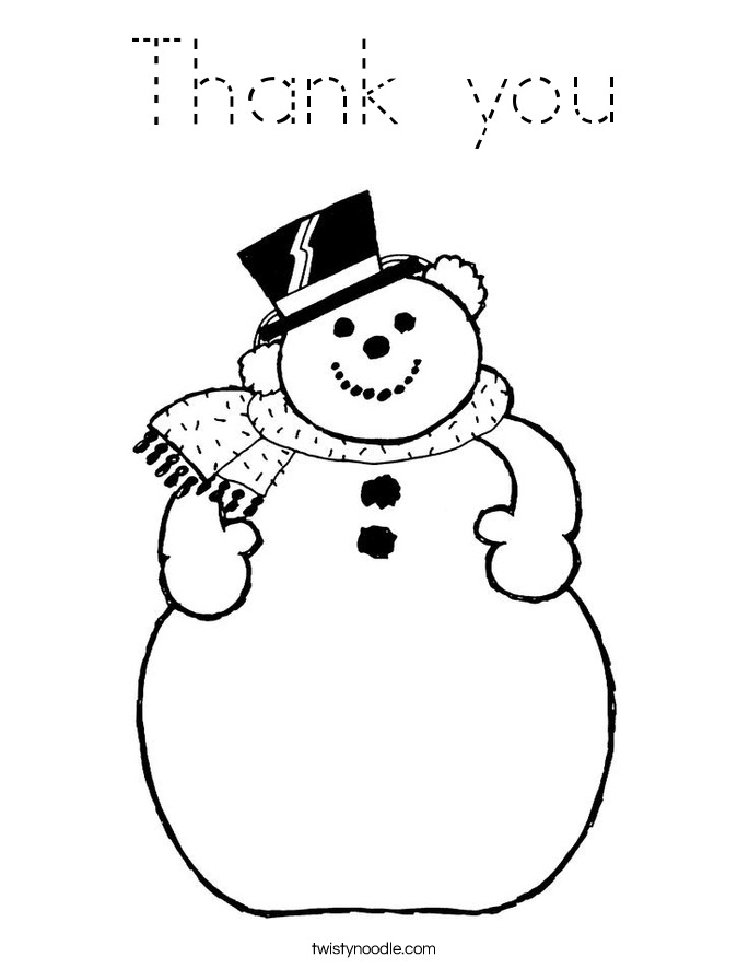 Thank you Coloring Page