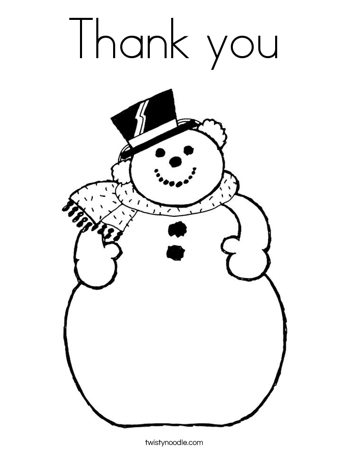 Thank you Coloring Page