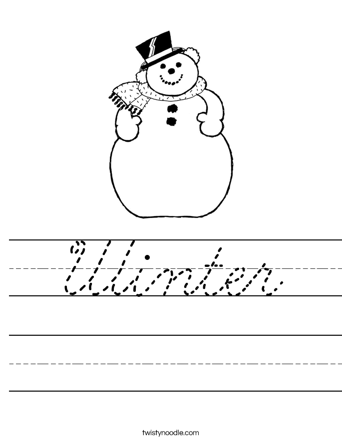 Winter Worksheet