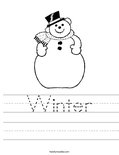 Winter Worksheet