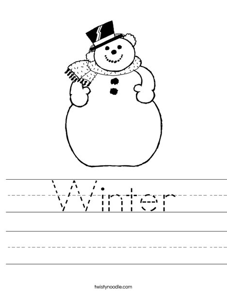 Frosty the Snowman Worksheet