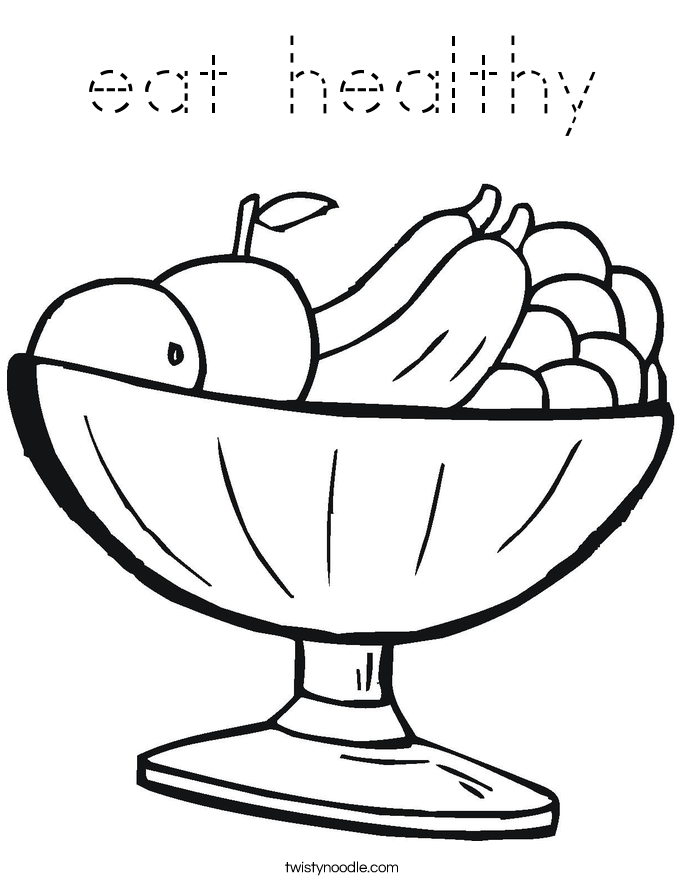 eat healthy Coloring Page