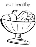 eat healthyColoring Page