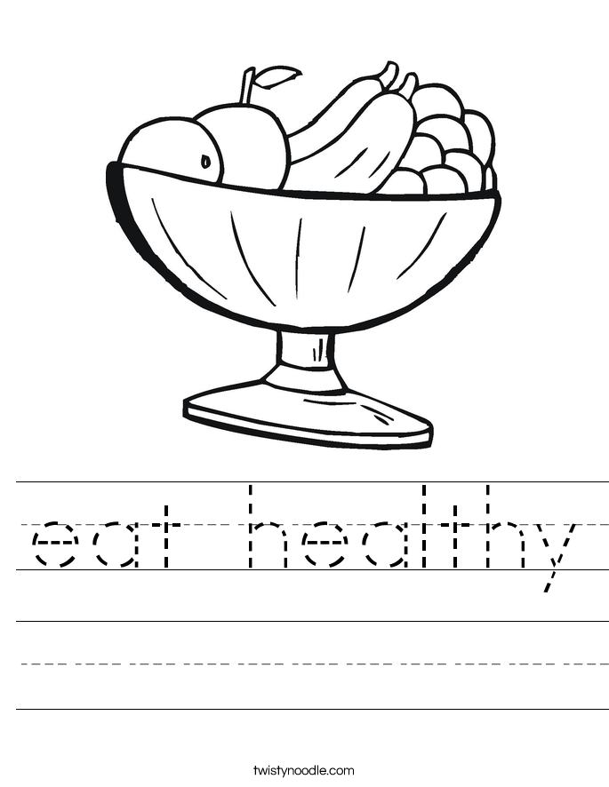 eat healthy Worksheet