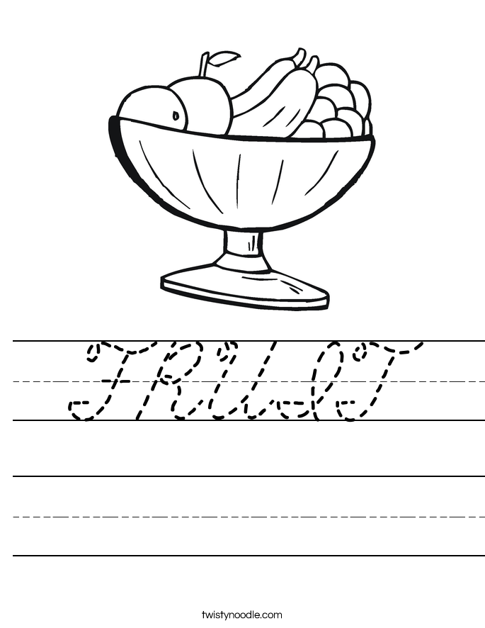 FRUIT Worksheet
