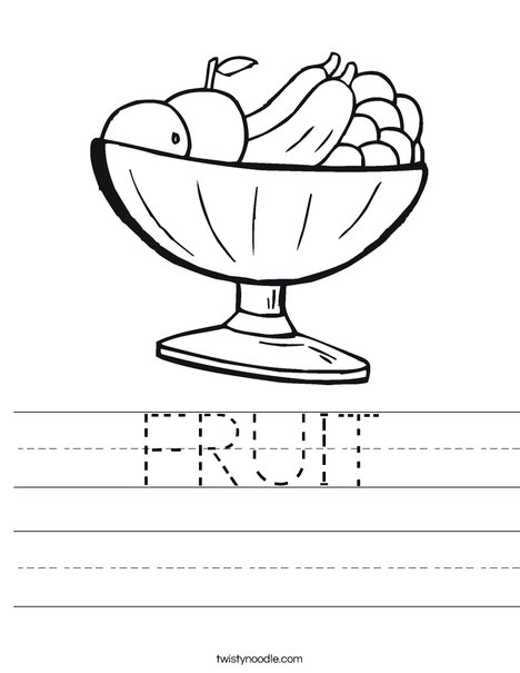 Fruit Bowl Worksheet