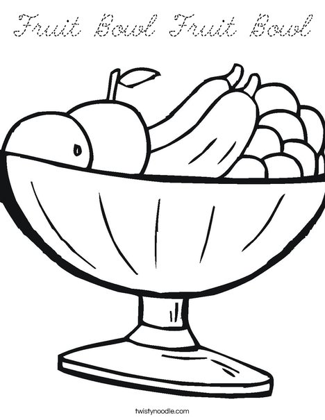 Fruit Bowl Coloring Page