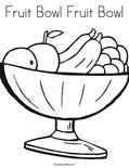 Fruit Bowl Fruit Bowl Coloring Page