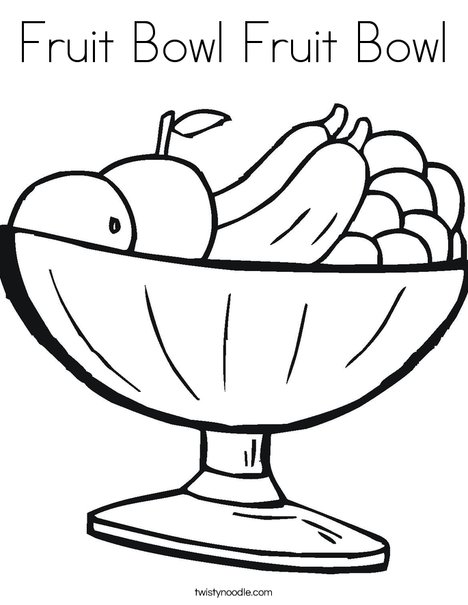 Fruit Bowl Coloring Page