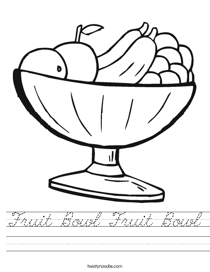 Fruit Bowl Fruit Bowl Worksheet