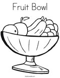 Fruit BowlColoring Page