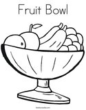 Fruit Bowl Coloring Page