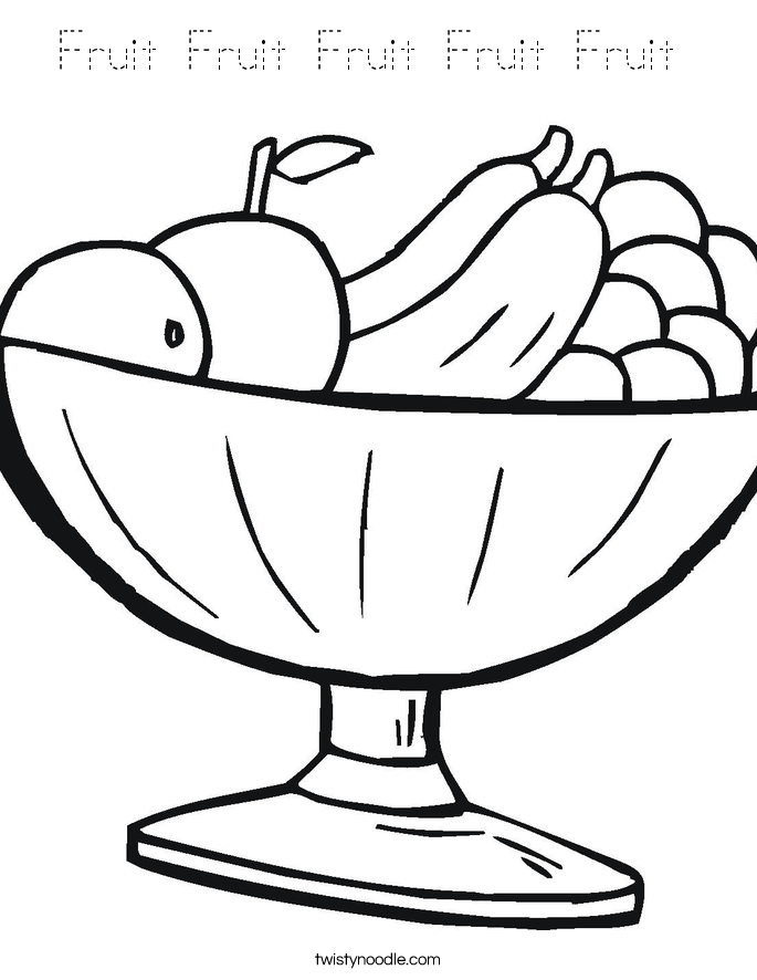 Fruit Fruit Fruit Fruit Fruit  Coloring Page