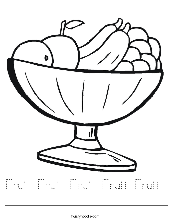 Fruit Fruit Fruit Fruit Fruit  Worksheet
