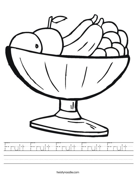 Fruit Bowl Worksheet